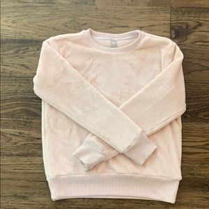 Athleta Girl Blush Pink Velour Sweater/Sweatshirt